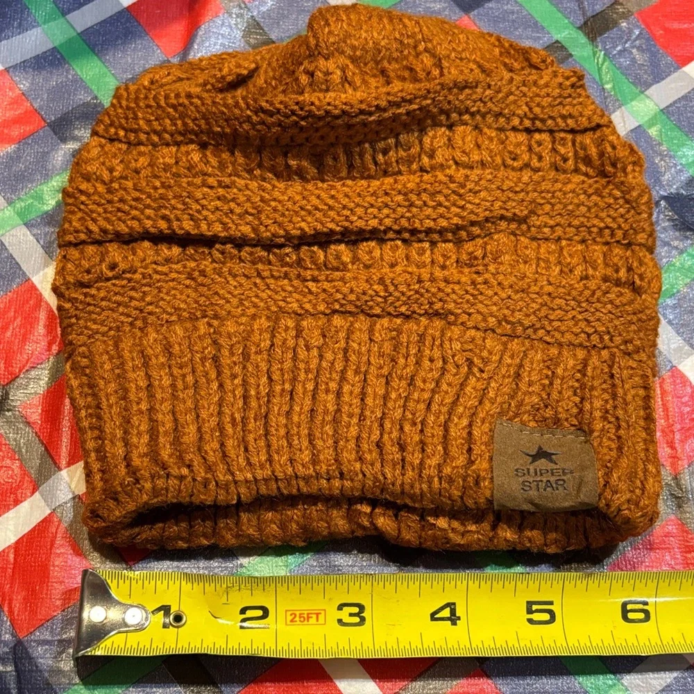 SUPER STAR Copper Colored Knit Beanie for Toddler NWOT